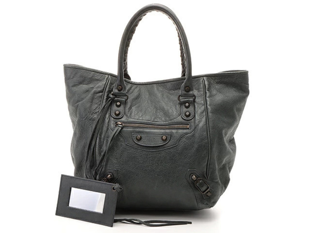 Balenciaga Bag Handbag Sunday Calf Dark Green Moss SH